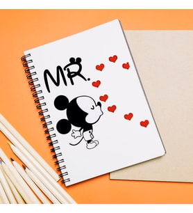Minnie Mouse Sevgili Çift Tasarımlı Defter