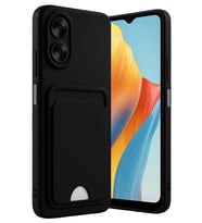 Newface Oppo A38 Kılıf Kelvin Kartvizitli Silikon - Siyah