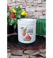 Sweet Summer Time Yaz Temalı Baskılı Seramik Kapaklı Kokusuz Küllük