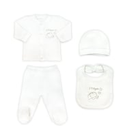 Sema Bebe Sema Baby Organic  5 Parça Hastane Çıkışı Zıbın Seti