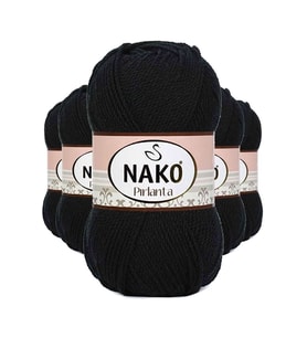 5 Adet Pırlanta Amigurumi El Örgü İpi Yünü Siyah 217