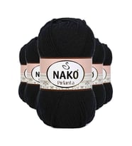5 Adet Pırlanta Amigurumi El Örgü İpi Yünü Siyah 217