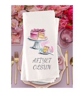 Pasta Temalı Afiyet Olsun Baskılı Peçete 20 Adet 1008
