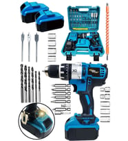 Titan Serisi Lgt5800 Darbeli Çelik Şanzuman Çift Akülü Profesyonel Şarjlı Vidalama Matkap 30 Pcs (Karışık)
