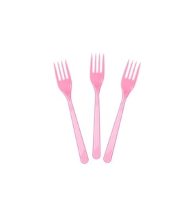 Plastik Çatal Pembe 25 Li