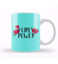 Girl Power Inspiration Positive Girly Quote Artwork 01 Kupa Bardak Porselen