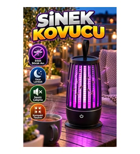 UV Mor Işıklı Elektrikli Böcek Öldürücü Lamba Gece Lambalı Sessiz ve Kompakt Tasarım