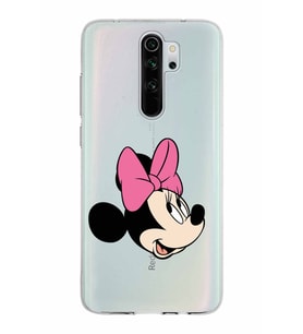 Xiaomi Redmi Note 8 Pro Uyumlu Kapak Minnie Mouse Tasarımlı Şeffaf Silikon Kılıf