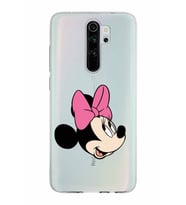 Xiaomi Redmi Note 8 Pro Uyumlu Kapak Minnie Mouse Tasarımlı Şeffaf Silikon Kılıf
