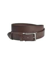 DeepSEA Erkek Kahve Hakiki Deri Klasik Kemer 3,5 cm Kumaş Pantolon Kemeri 2502635
