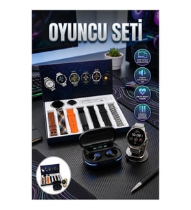 K98 Bluetooth Kulaklık ve Akıllı Saat Gamer Teknoloji Seti Kablosuz Oyuncu Seti