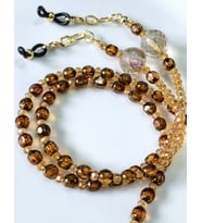 Gözlük Zinciri – Gerçek Kristal Taşlı – ThinBlack® (Amber)