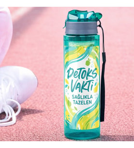 BK Gift Detoks Tasarımlı Süzgeç Hazneli Suluk 500 ml -10, BPA İçermeyen Detoks Matara