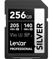 Lexar Profesyonel Silver Sd Kart 256 Gb, 205 Mb/S'Ye Kadar Okuma, 140Mb/S Yazma, Sdxc Uhs-I Hafıza K (Çok Renkli)