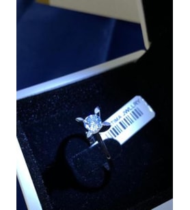 VOG MAZONİT TEK TAŞ YÜZÜK 14 AYAR BEYAZ ALTIN 2.80 GRM (0.42 CRT)MAZONİT