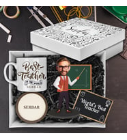 Motto Gift Öğretmenler Gününe Özel Karikatür Biblolu Hediye Kutusu 53002