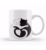 Aşk Kediler Blazing Cat Love Kupa Bardak Porselen