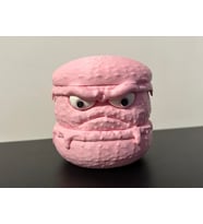 Öfkeli Makaron Figürü - 3D Yazıcı Tasarımı Komik Tatlı Biblosu - Huysuz Gurme Masa Aksesuarı