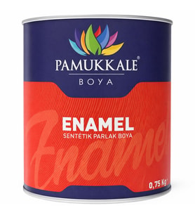 Pamukkale Enamel Sentetik Parlak Yağlı Boya 0.75 Kg Boncuk Mavi