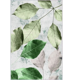 Eliana Home Baskılı, Yıkanabilir Kaymaz Taban Salon Halısı LNA1301 100x150 cm (Yeşil)