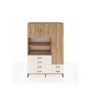 Hyperion Dolap 9 Raflı 6 Çekmeceli 3 Kapaklı 132x44x195 Çam-Çam/Aytaşı
