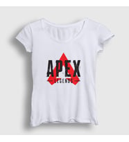 Presmono Kadın Beyaz Logo Apex Legends T-Shirt 231962tt (Beyaz)