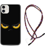 Apple iPhone 11 12 13 Mini Kılıf Boyun Asklı Rasta Silikon Black Eyes 1644
