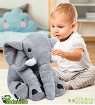 Pandamkee Yumuşacık Uyku Arkadaşı Fil Tam 65 Cm Boyunda (Gri)