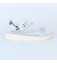 Poliva 4560 Düz Simli Kız Çocuk Sandalet (Gümüş)