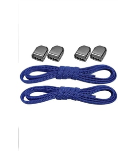 Akıllı Kilitli Ayarlanabilir 1 Çift Saks Mavisi 6 MM Lastik Pratik Bağcık