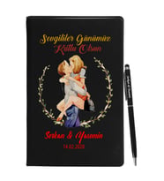 Sevgililer Gününe Özel Siyah Defter Kalem Seti 25