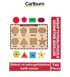 Özel Üretim Eğitici Öğretici Zeka Geliştirici Çocuk Ebeveyn Geometrik Şekiller Ahşap Tutmalı Puzzle