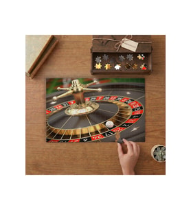 Rulet Çarkı- Oyun Tasarımı 240 parça Ahşap Puzzle Ahşap Kutuda MP00545