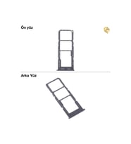 Samsung Galaxy A23 Sim İç Yuvası Çiftli ile Uyumlu Siyah Çiftli sim yuvası ikili sim tepsisi çiftli sim aparatı dual sim çekmecesi
