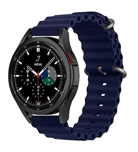 Coverzone Galaxy Watch Active 2 ?le Uyumlu 40mm Dalgal? Okyanus Quintessential Rahat Kullan?m Esnek Kabartmal? K?r?lmayan Quintessential Metal Tokal? Kordo Midnight Blue