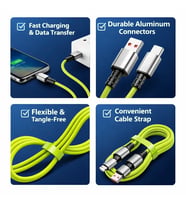 4-in-1 240W PD Hızlı Şarj Kablosu – Type-C Lightning Destekli PL-8632 (5680)