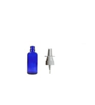 20ml mavi cam şişe, Burun spreyi, 12 adet Nazal Spreyli, Ecza şişesi, İlaç Şişesi (Standart)