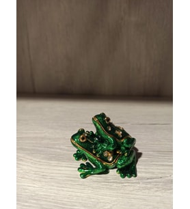 Swarovski Taşlı Kurbağa Mücevherlik / Dekoratif Biblo (Beyaz)