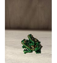 Swarovski Taşlı Kurbağa Mücevherlik / Dekoratif Biblo (Beyaz)