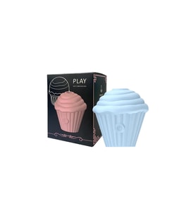Cupcake Tasarımlı 5 Modlu Şarjlı Klitoral Uyarıcı Mavi