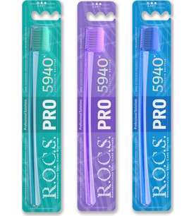 R.O.C.S. Pro 5940 Adet Fırça Kılı Içeren Diş Fırçası - 3 Adet