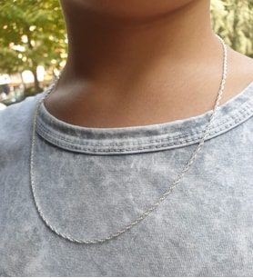 Papatya Silver 925 Ayar Rodyum Kaplama Erkek Halat Zincir Kolye