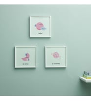 Bebek Odasına Özel Minimal Tasarımlı Çerçeve 3'lü 20x20 cm