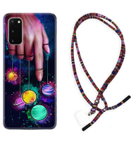 Samsung A02S A03S A10 A12 A13 A21S A22 Kılıf Boyun Asklı Rasta Silikon Finger planet 1740