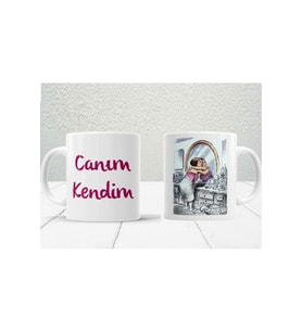 Kişiye Özel Canım Kendim Baskılı Kupa Bardak