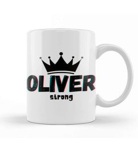Oliver Name Custom Design Gift Baby Gift For Him Kupa Bardak Porselen