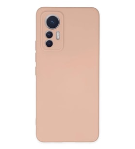Newface Xiaomi Mi 12 Lite Kılıf Nano içi Kadife Silikon - Pudra