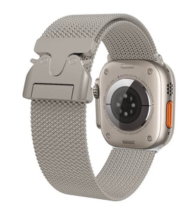Apple Watch 10 42mm Uyumlu Zore KRD-25 Metal Hasır Kordon