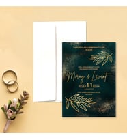 Davetiye Zarf ve Baskı Dahil (Beyaz yada Kraft Zarflı) - Düğün, Nişan, Nikah, Kına Davetiyesi (Beyaz)