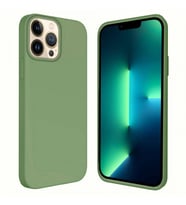 Apple iPhone 14 Pro 6.1'' İçi Kadife Silikon Kılıf Yeşil